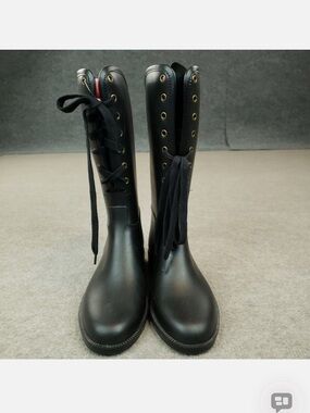 Naot Black Leather Ankle Boots with Gold Logo